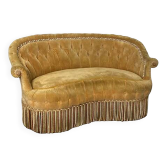 Golden yellow toad sofa