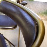 Lot of 4 metal and skai folding chairs