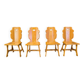 Chaises de salle à manger rustiques, années 1960