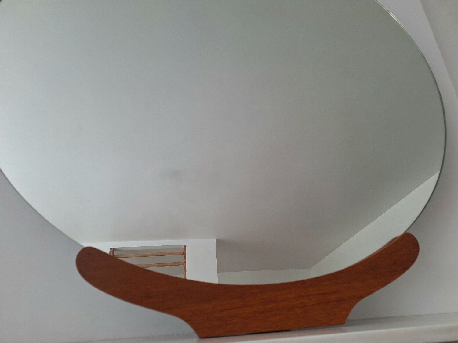 Large vintage round mirror 90cm, retro decoration