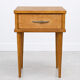 Vintage bedside table, solid oak, 1950s.