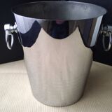 Chrome-plated steel champagne bucket by André Leroy