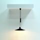 Rare, Height-Adjustable Black Metal Lamp from the 1950s