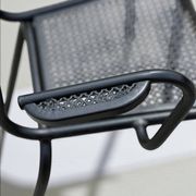 Ensemble de 6 fauteuils et table en métal perforé 1950
