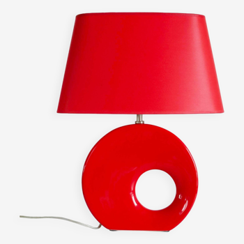 Lampe rouge DRIMMER modèle LUZZI abat-jour amovible