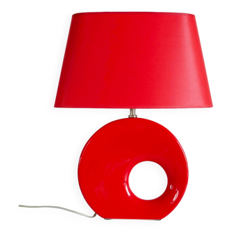 Lampe rouge DRIMMER modèle LUZZI abat-jour amovible