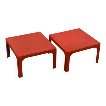 Pair of Space Age fibreglass coffee tables