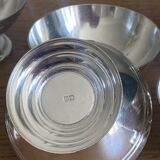 7 silver metal ice cream cups