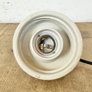 Vintage white porcelain pendant light, 1970s