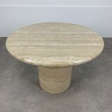Table basse travertin ronde