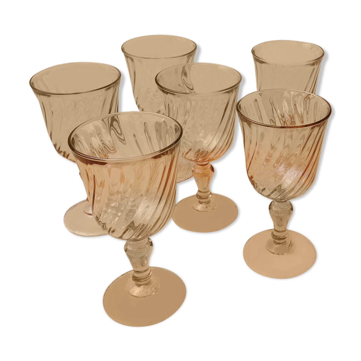 8 pink glasses