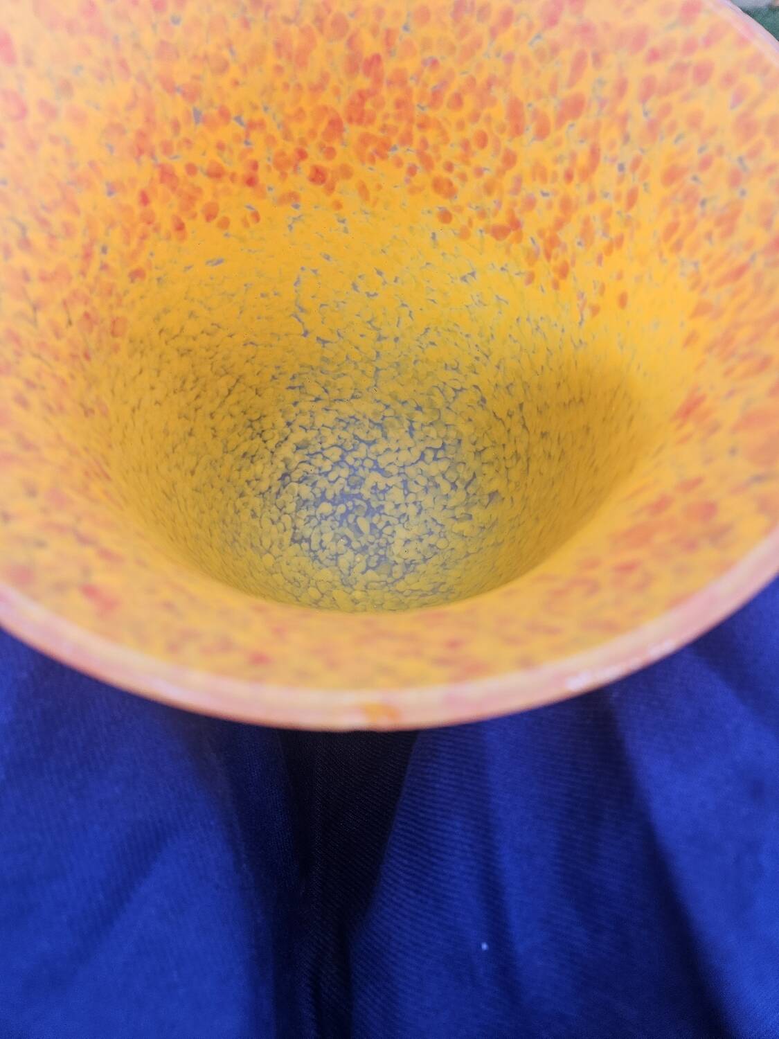 Antique art deco metal and glass lamp