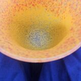 Antique art deco metal and glass lamp