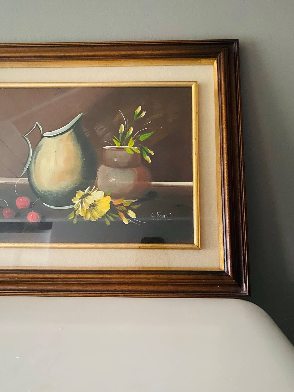 Still life painting signed Vanni