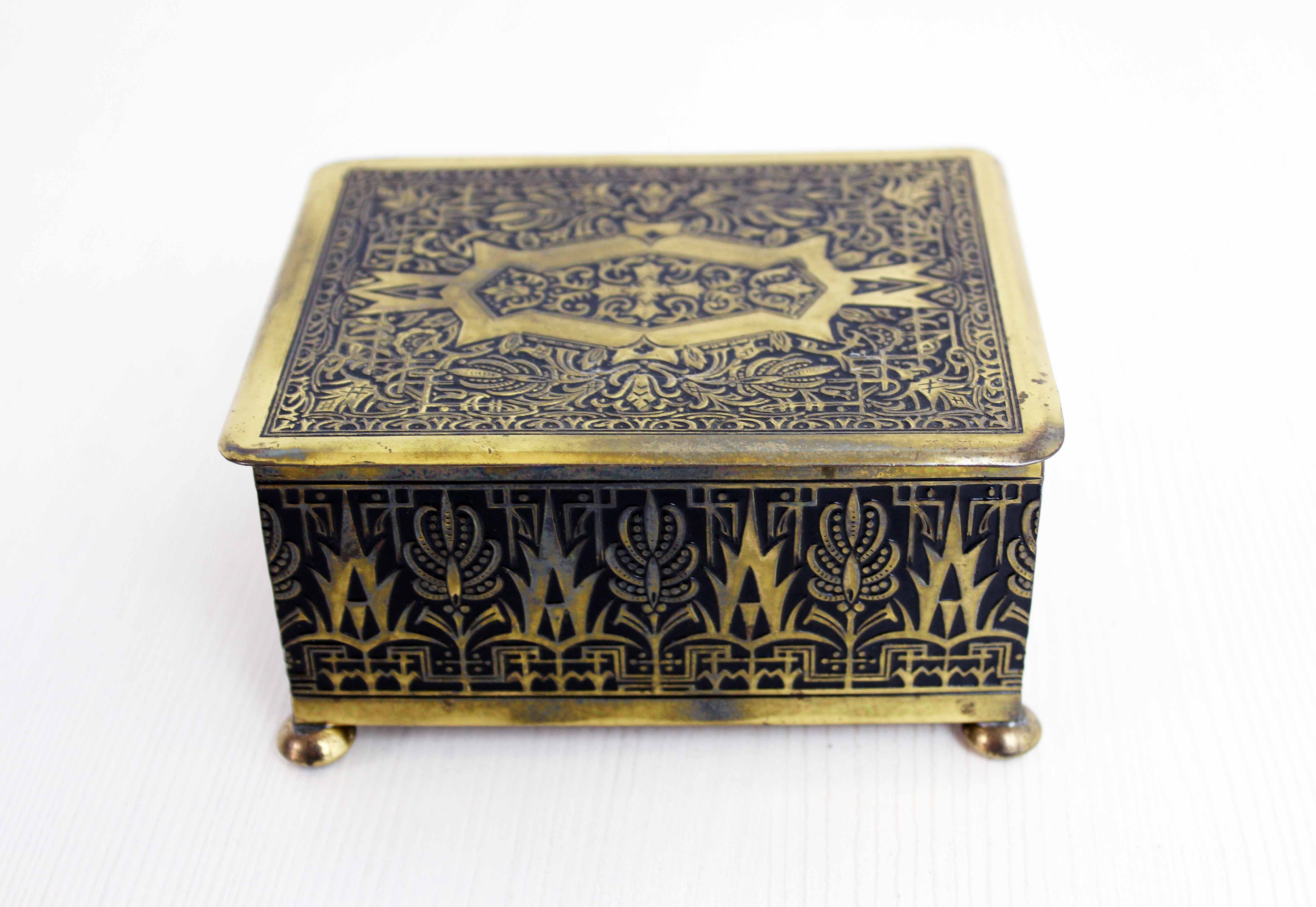 Brass Art Deco box