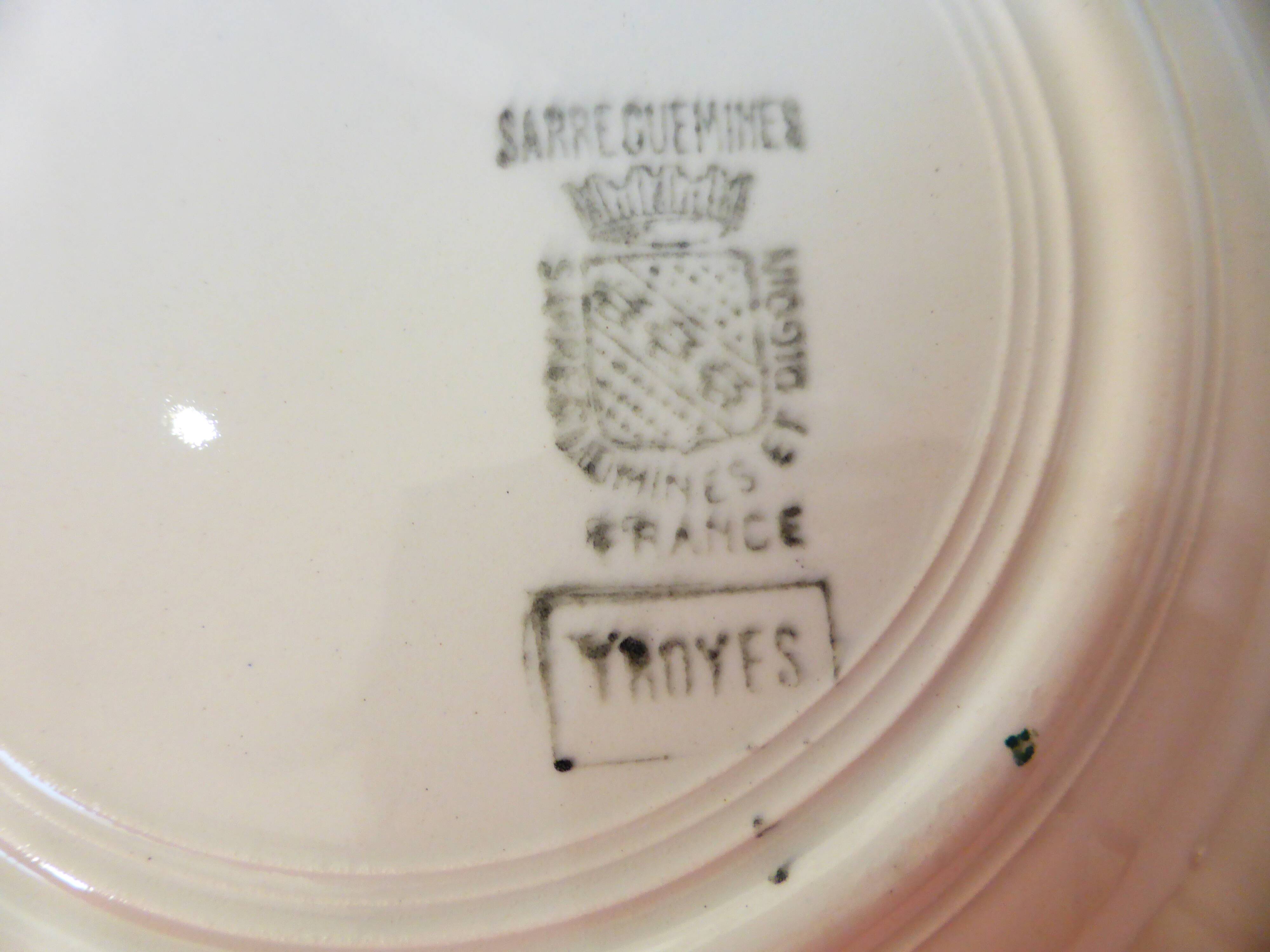 4 dessert plates of Digoin Sarreguemines model Troyes 220550