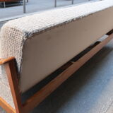 Scandinavian daybed of the 60s wood and fabric