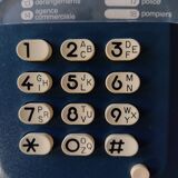 Old Blue Phone Vintage S63 Socotel with Ptt Keyboard