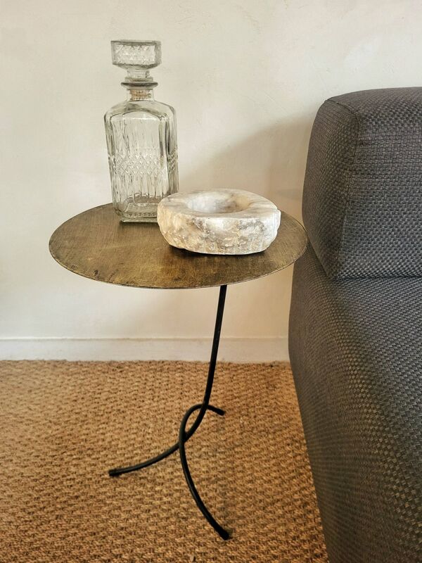 Table d'appoint 60s dorée