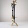Brutalist iron and brass fireplace set by David Marshall, 1970s