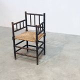 1930's Bobbin easy chair low back