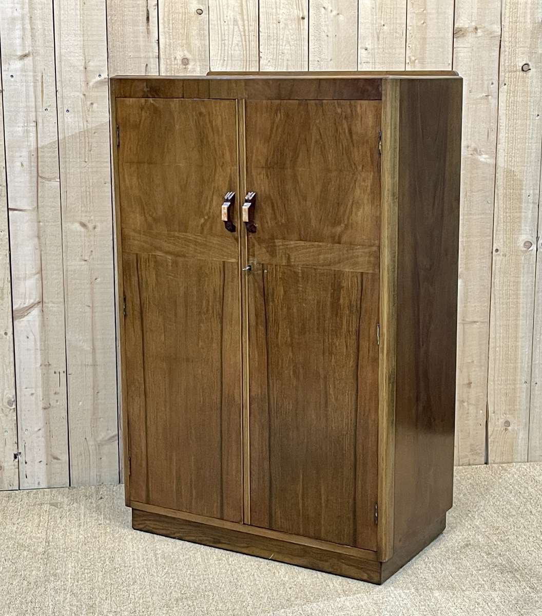 English student wardrobe made of walnut from the 1930s