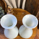 Pair of white opaline vases