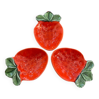 Set of 3 strawberry slushie bowls