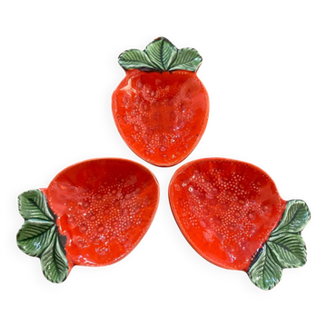 Set of 3 strawberry slushie bowls