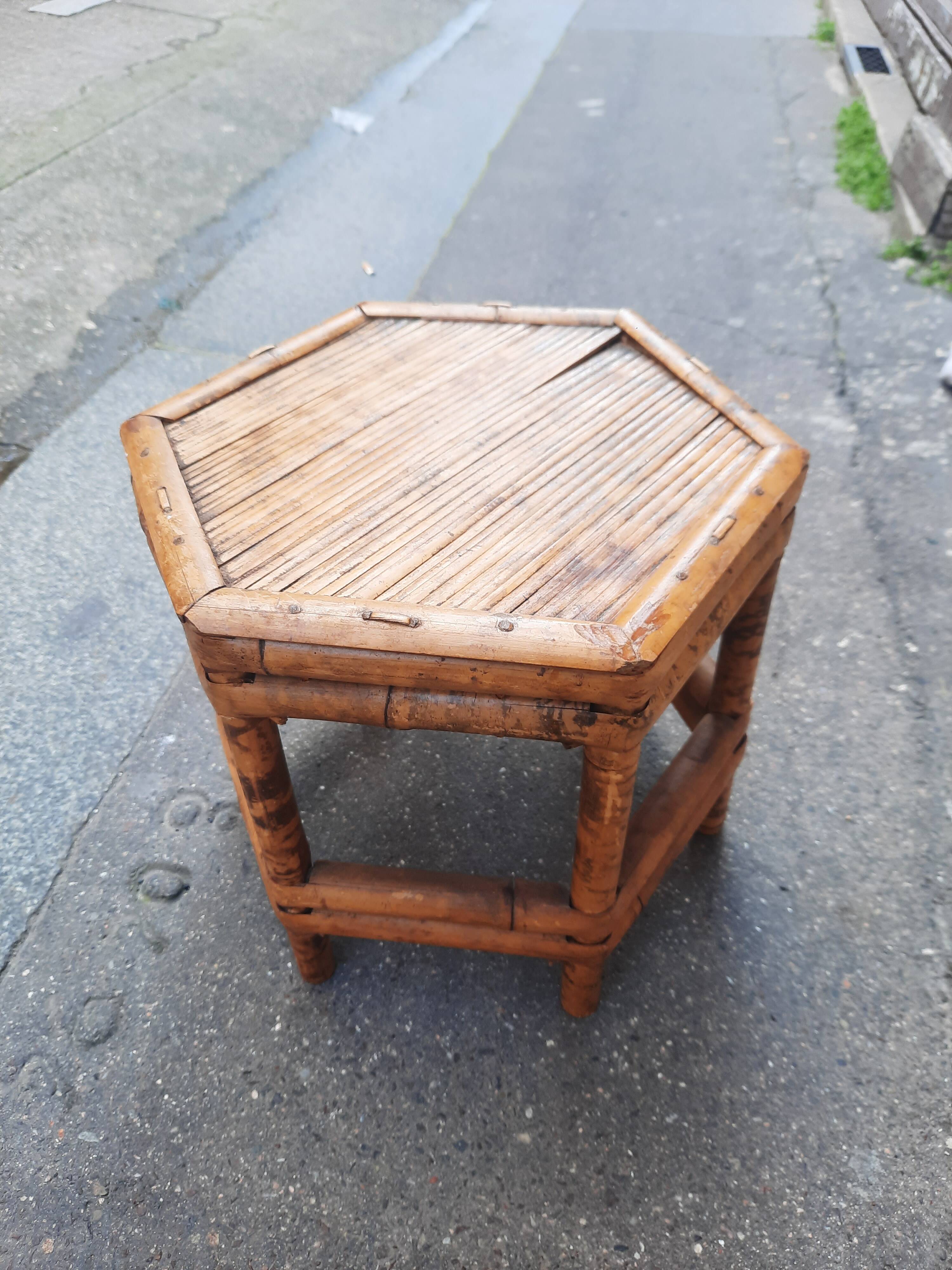 Small bamboo table