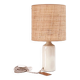 Lampe grès et rabane