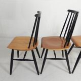 Set of 4 Fanett model slatted chairs, Tapiovaara, 1960s