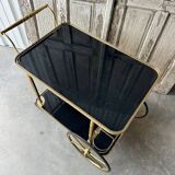 Vintage black and gold rolling trolley