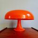 Lampe Nesso, fibre de verre orange, Giancarlo Mattioli, Artemide,1960