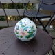 Vase ball flower in white porcelain limoges