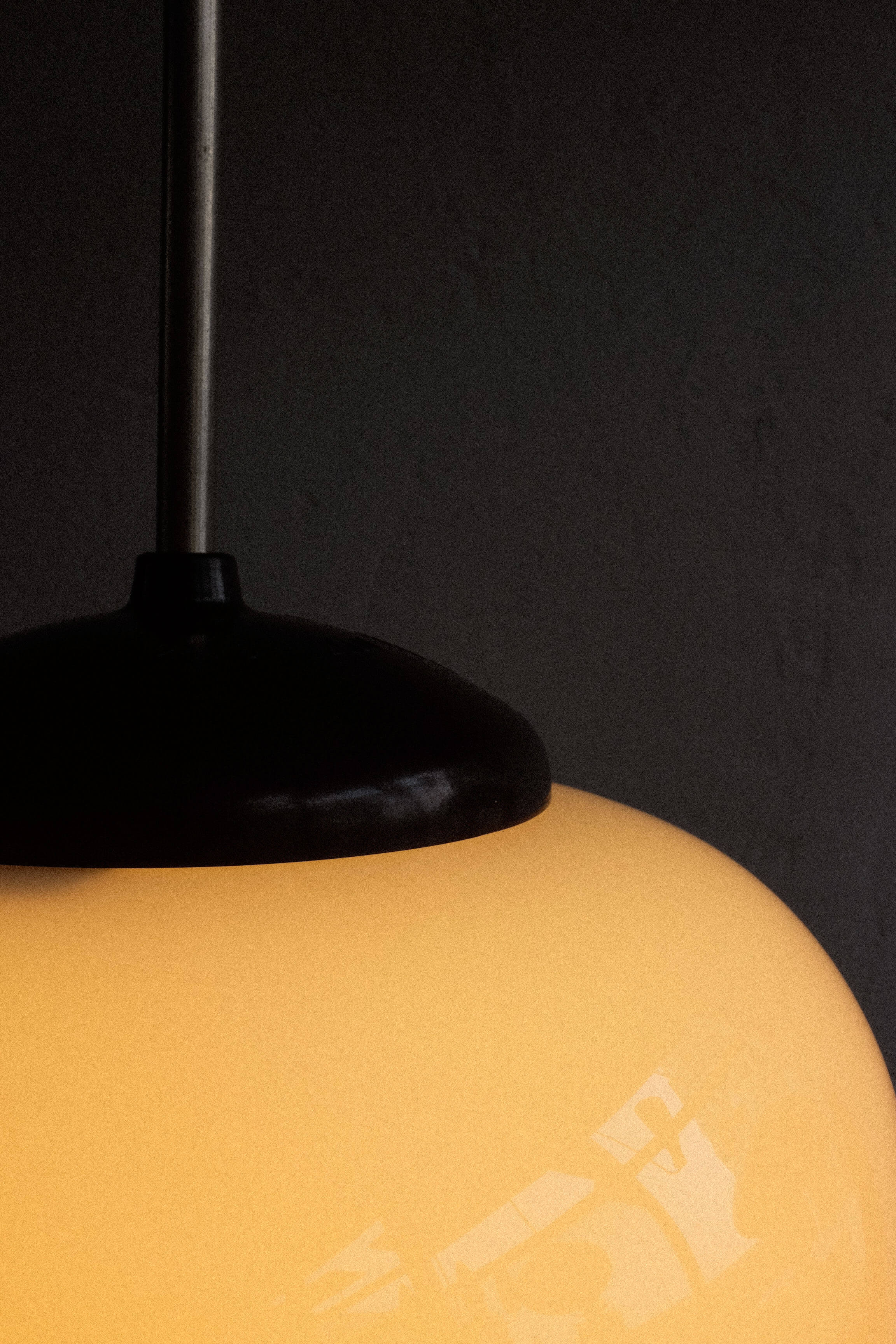 Czechoslovak bakelite hanging school lamp, 1960s