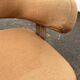 Paire de fauteuils vintage à piètement métal et tissu orange 60 70