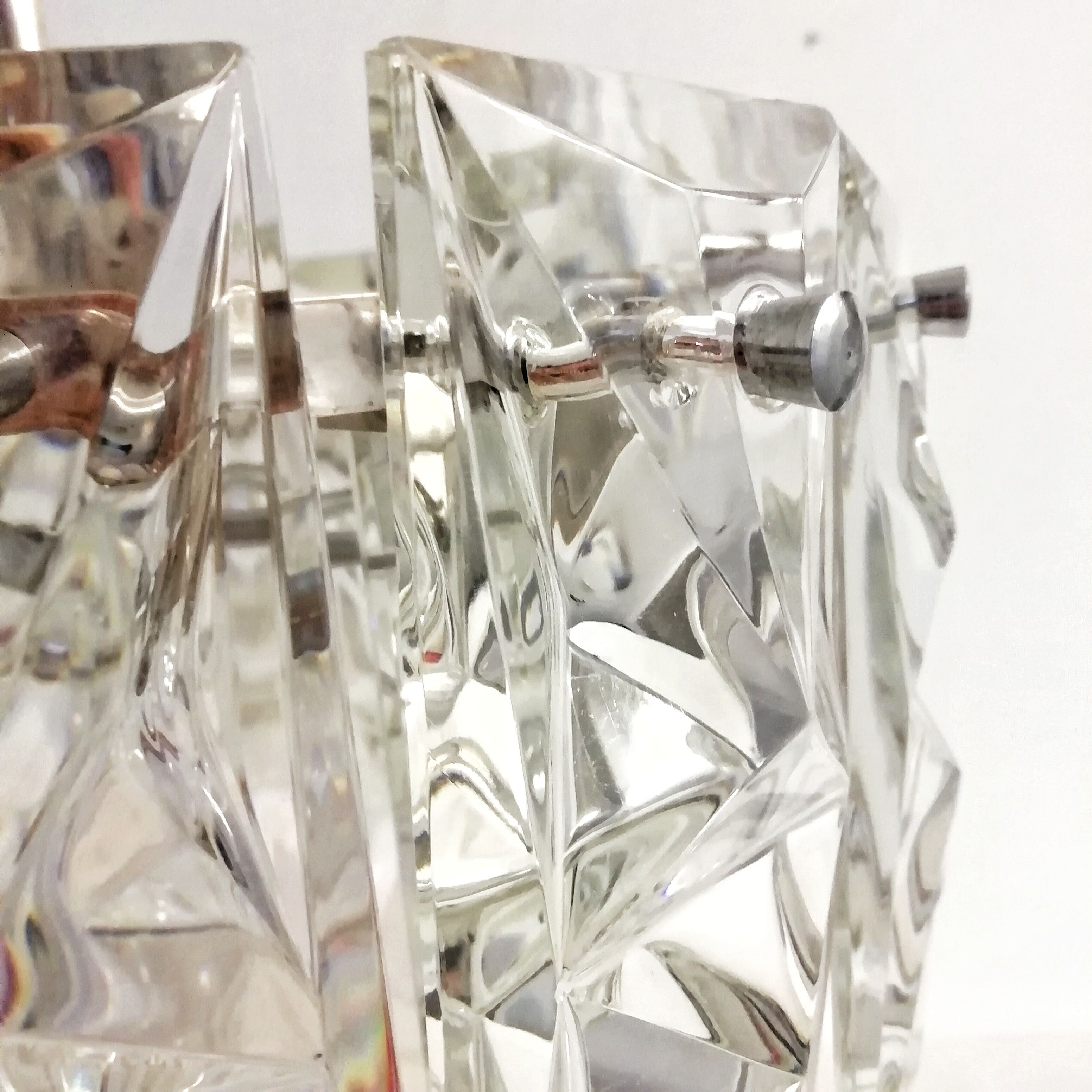 Kinkeldey glass ceiling lamp. 1970s