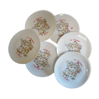 Set of 6 cheese plates