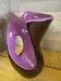 Free-form vase in iridescent black and mauve ceramic, Germany 1960