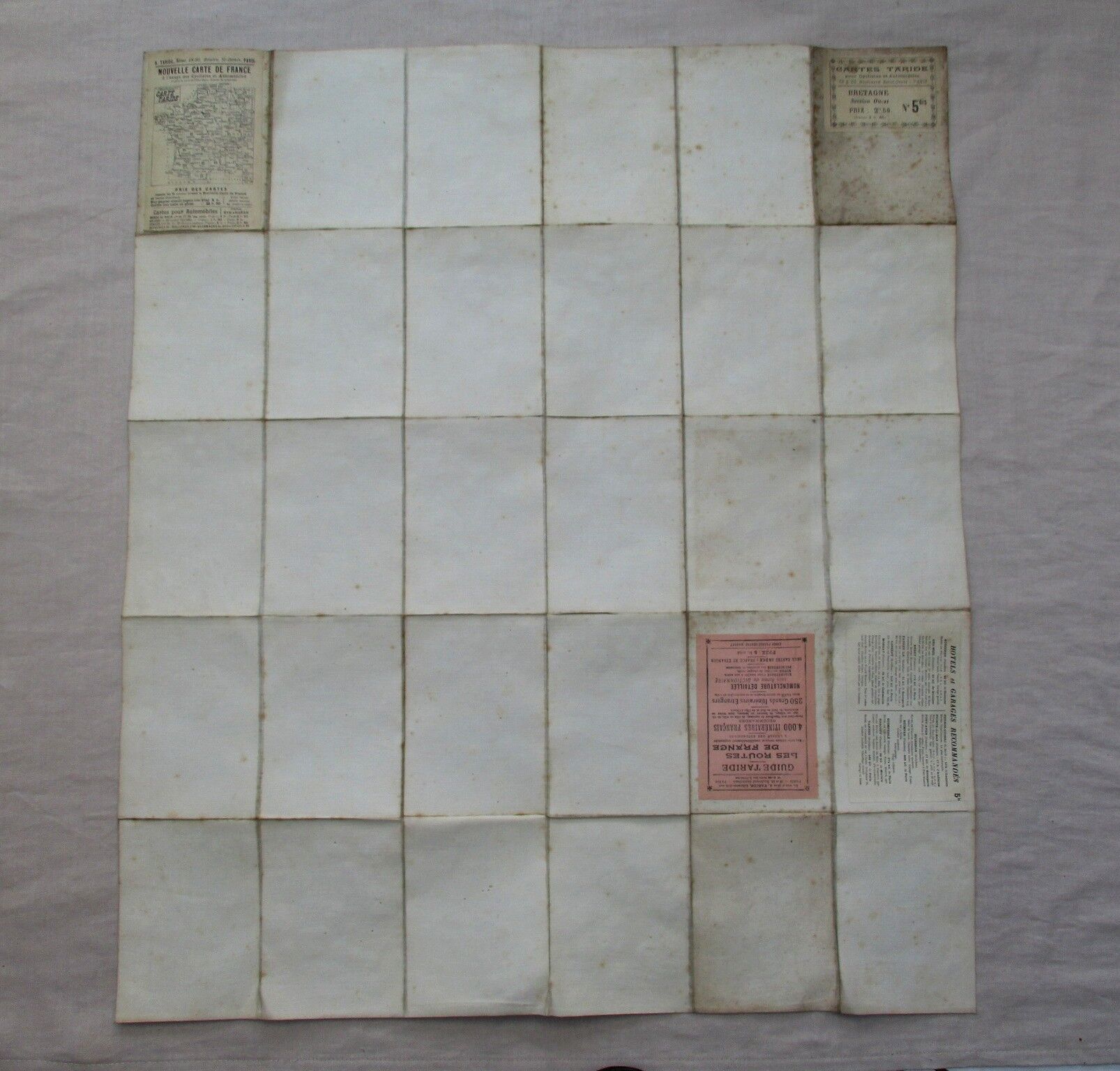 Map taride brittany west section on canvas