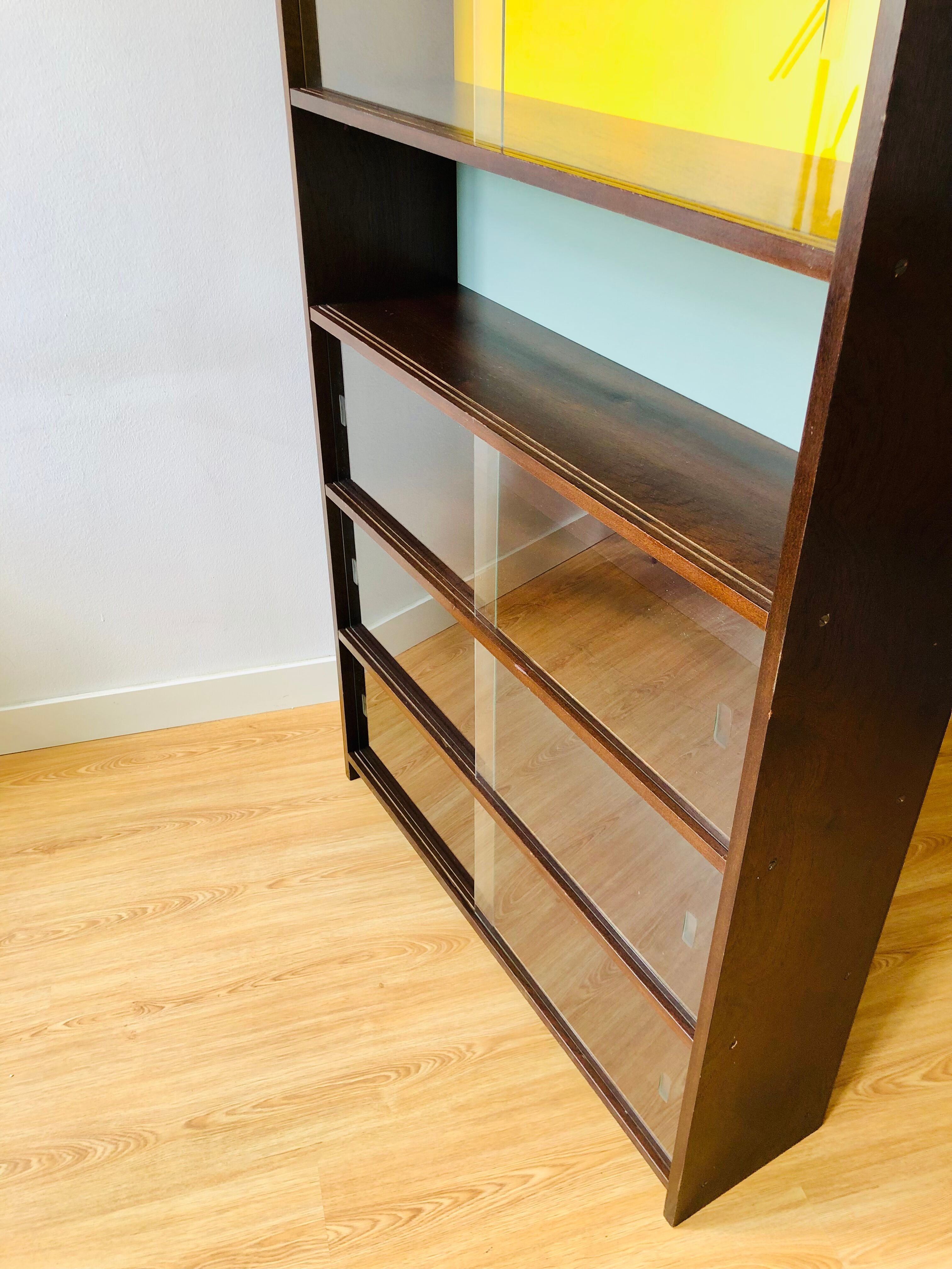 Vintage wooden showcase library 1950