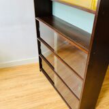 Vintage wooden showcase library 1950