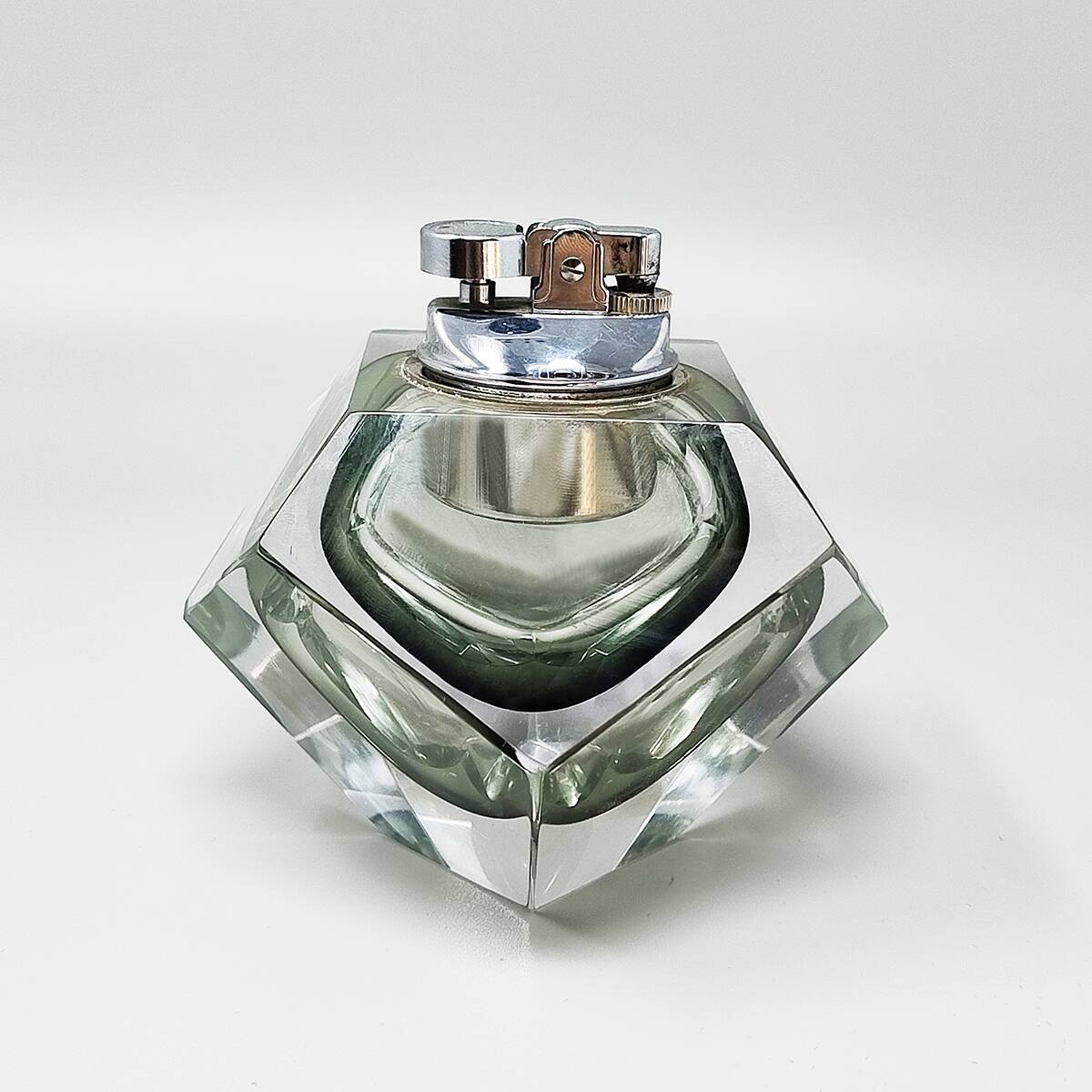 1960s Stunning Table Lighter in Murano Sommerso Glass By Flavio Poli for Se