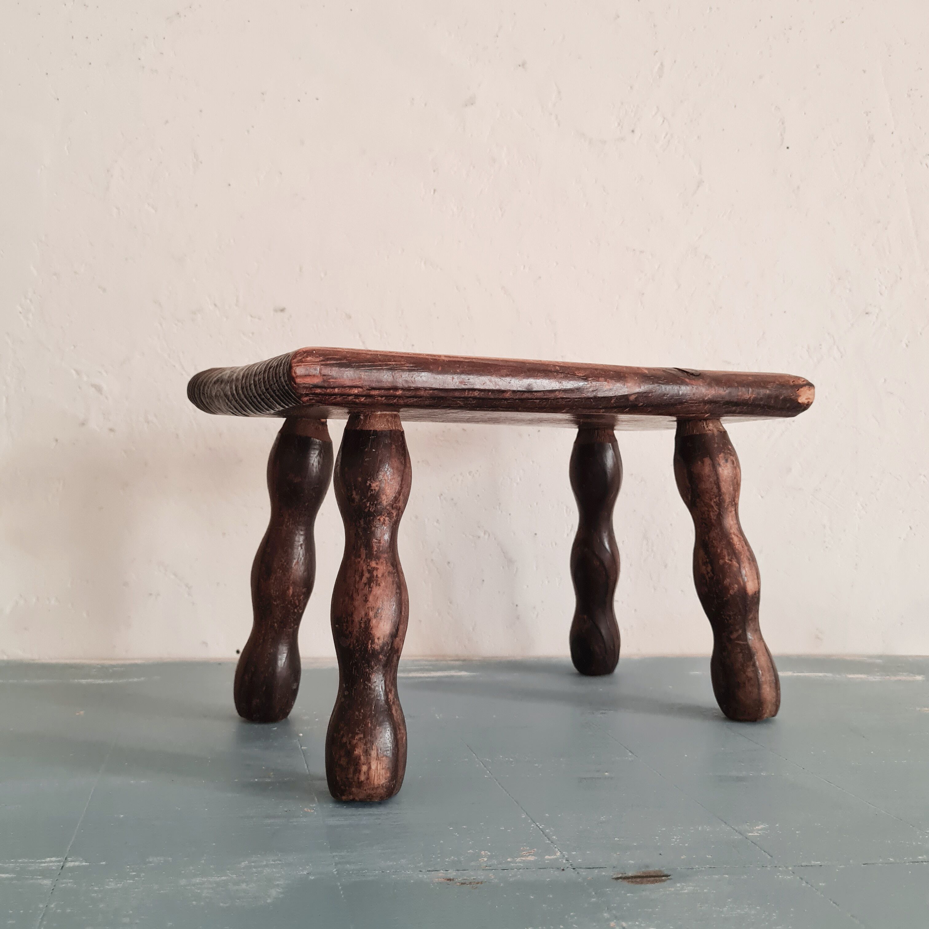 Mini old wooden farmhouse bench
