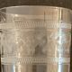 5 engraved and blown crystal digestive glasses