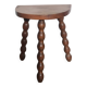 Turned wooden tripod stool