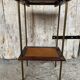 Chevet, table d’appoint vintage en bois et métal doré