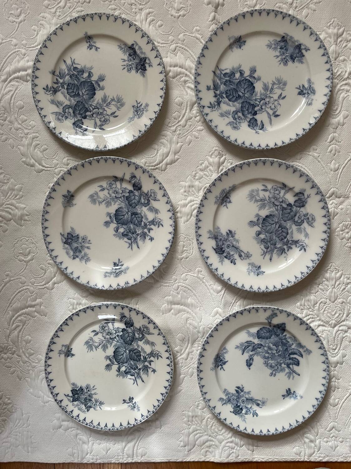 Flat plates and platter terre de fer sarreguemines uc flore model