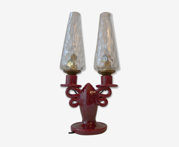 Lampe vintage céramique zoomorphe